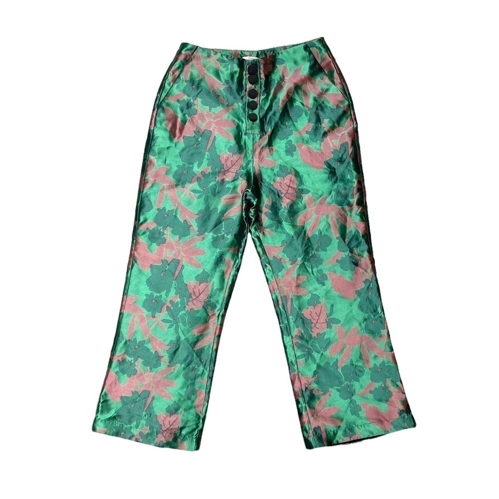 Tularosa Green & Mauve Cropped Pants S